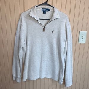 Cream Ralph Lauren Quarter Zip Pullover Size: Small